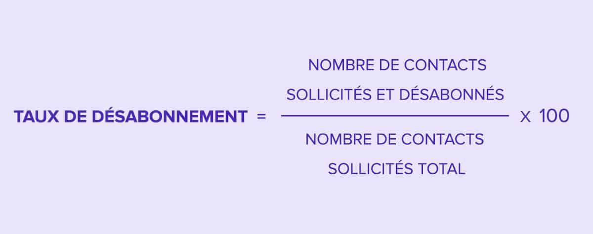 Formule de taux de désabonnement de votre crm