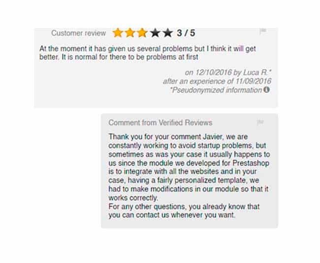 customer reviews