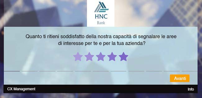 customer experience valutazione a stelline