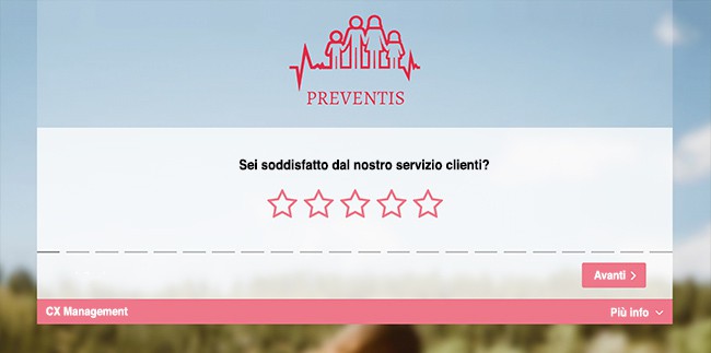 valutazione a stelle contatto call center