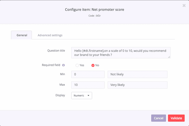 personalized-question-net-promoter-score