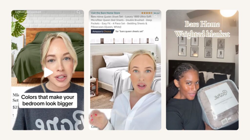 Bare Home UGC on Social Media