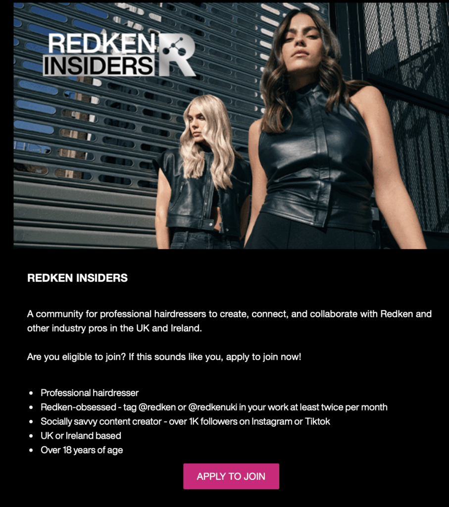 Redken insiders community