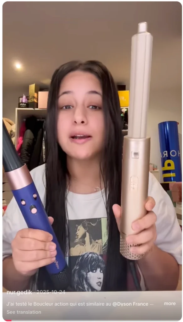 image montrant format UGC Tiktok test produit