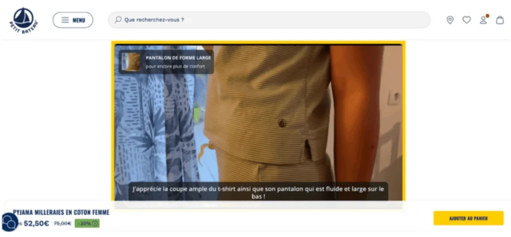 Temoignage video site Petit Bateau