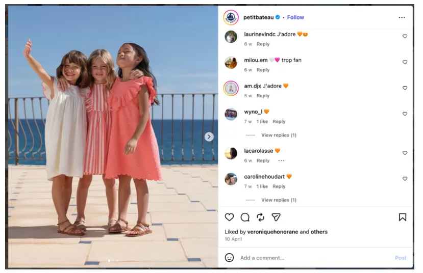 Instagram Petit Bateau