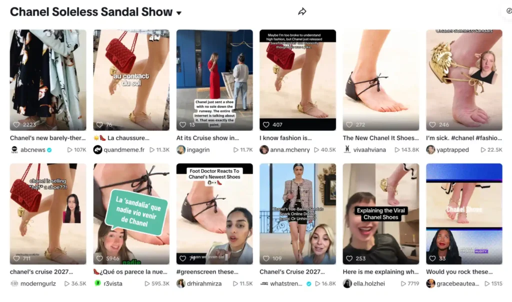 Résultat Chanel earned media instagram